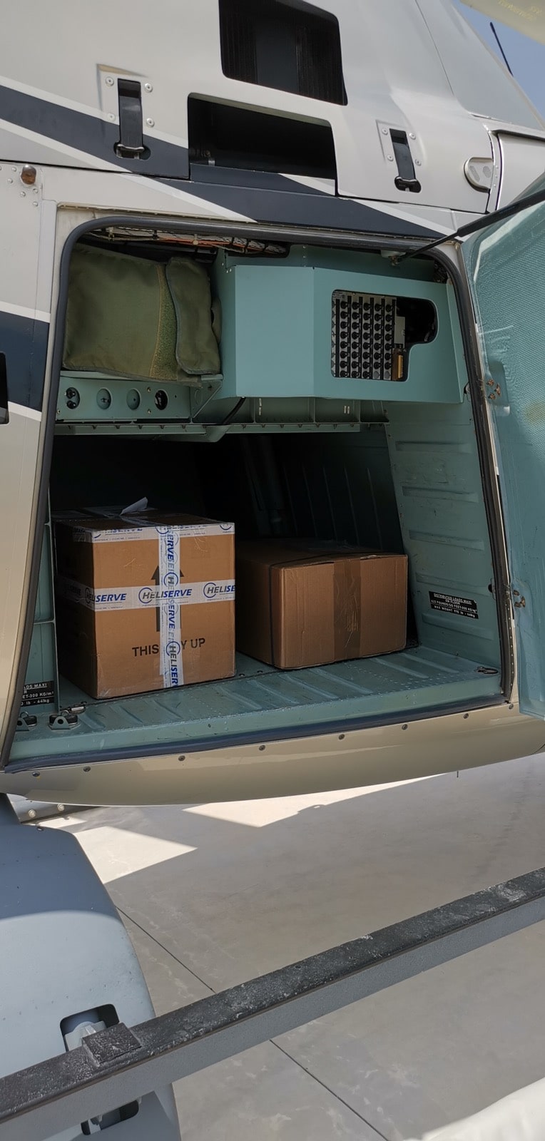 Helicopter cargo and mail